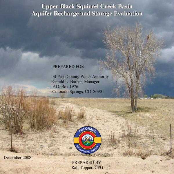 OF-08-04 Upper Black Squirrel Creek Basin Aquifer Recharge and Storage Evaluation