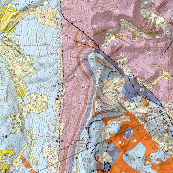 OF-08-18 Climax Quadrangle Geologic Map, Lake and Park Counties, Colorado (detail)