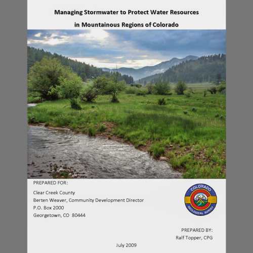 OF-09-11 Managing Stormwater to Protect Water Resources in Mountainous Regions of Colorado
