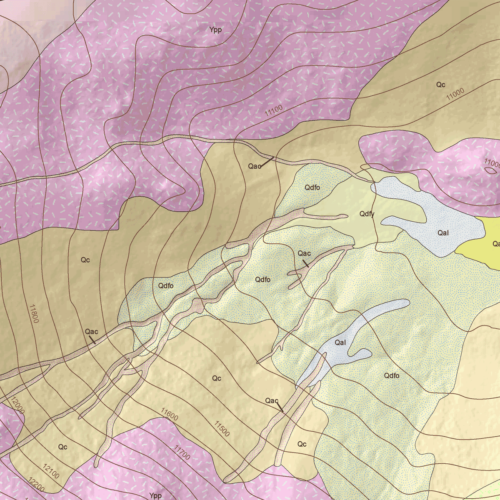 OF-10-03 Geologic Map of the Severy Creek Watershed, Teller and El Paso Counties, Colorado (detail)