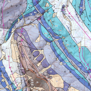 OF-12-01 Geologic Map of the Antero Reservoir Quadrangle, Park and Chaffee Counties, Colorado (detail)