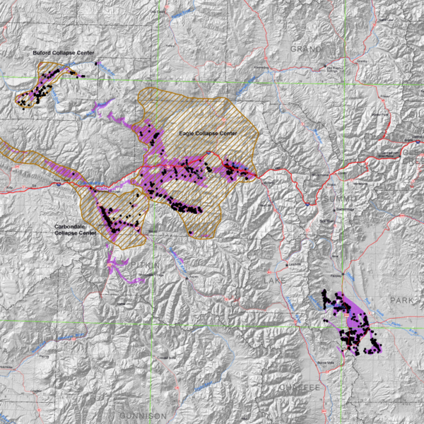OF-12-02 Colorado Map of Potential Evaporite Dissolution and Evaporite Karst Subsidence Hazards (detail)