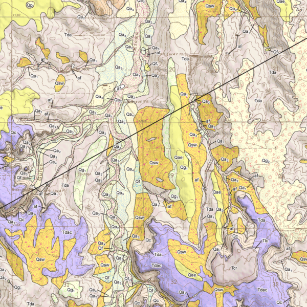 OF-12-04 Geologic Map of the Elbert Quadrangle, Elbert and El Paso Counties, Colorado (detail)