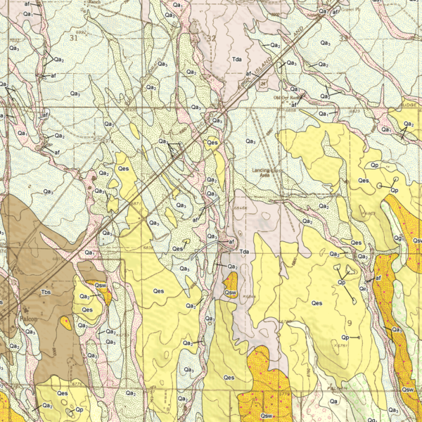 OF-12-05 Geologic Map of the Falcon Quadrangle, El Paso County, Colorado (detail)