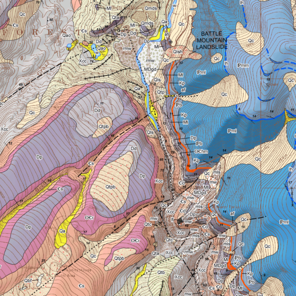 OF-12-08 Geologic Map of the Minturn Quadrangle, Eagle County, Colorado (detail)