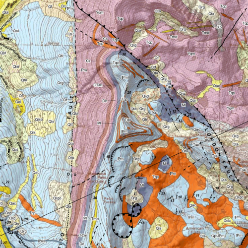 OF-12-09 Geologic Map of the Climax Quadrangle, Lake and Park Counties, Colorado (detail)
