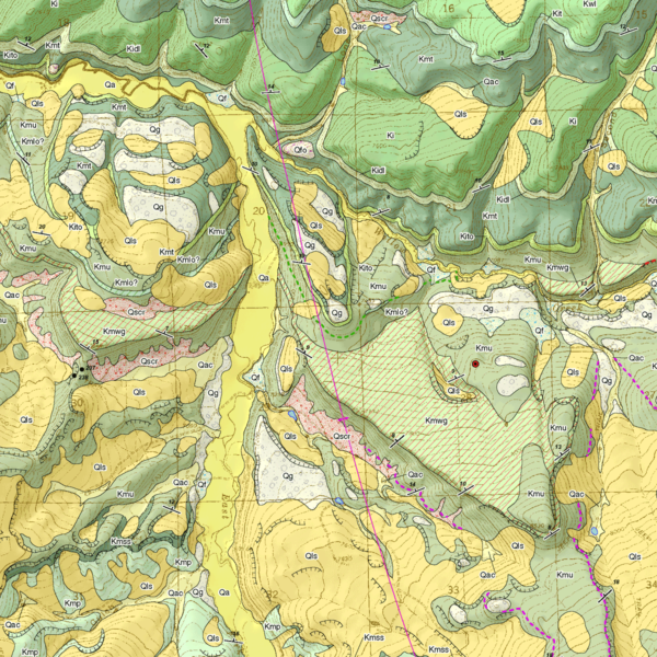 OF-13-01 Geologic Map of the Hayden Gulch Quadrangle, Routt County, Colorado (detail)