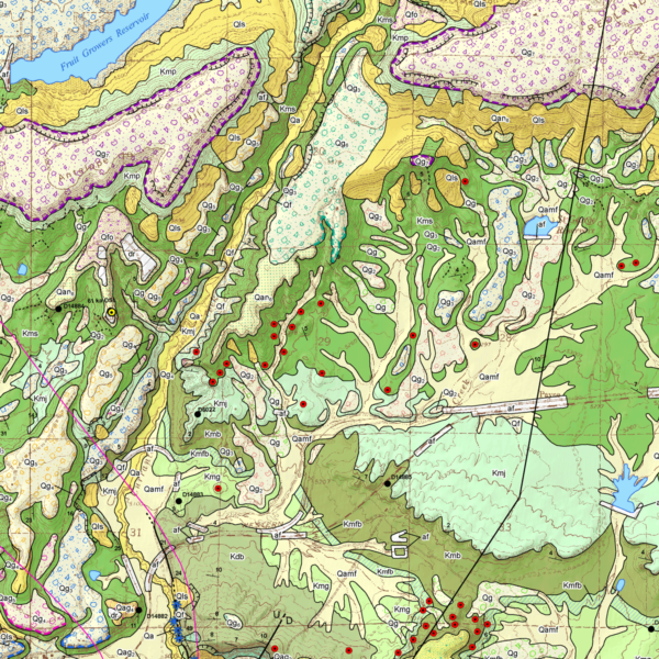 OF-13-05 Geologic Map of the Orchard City Quadrangle, Delta County, Colorado (detail)