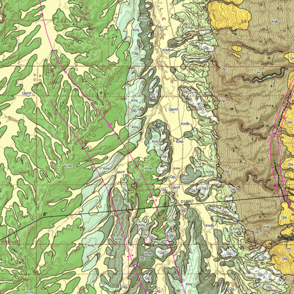OF-13-07 Geologic Map of the Olathe NW Quadrangle, Delta and Montrose Counties, Colorado (detail)