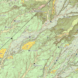 OF-14-05 Geologic Map of the Corcoran Point Quadrangle, Mesa County, Colorado (detail)