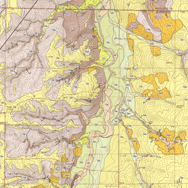 OF-14-07 Geologic Map of the Watkins SE Quadrangle, Arapahoe and Elbert Counties, Colorado (detail)