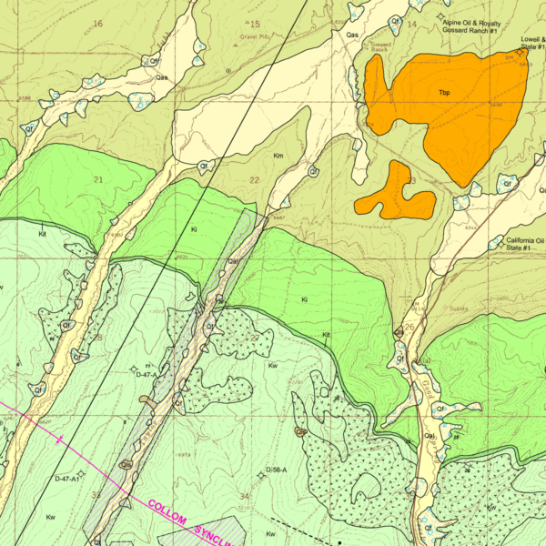 OF-14-08 Geologic Map of the Axial Quadrangle, Moffat and Rio Blanco Counties, Colorado (detail)