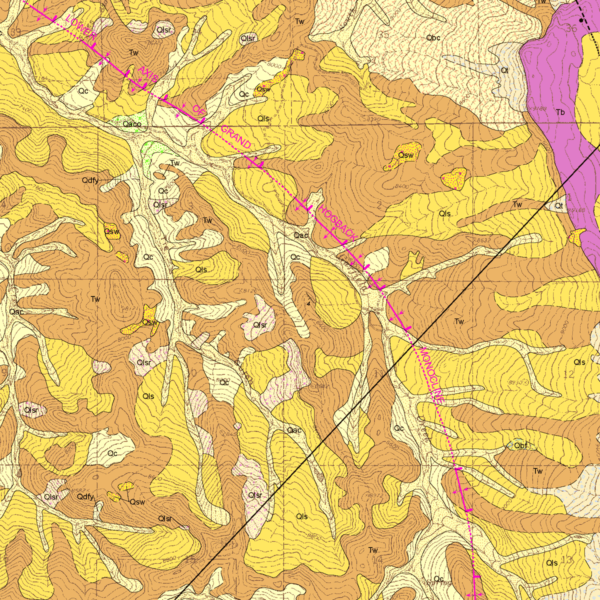 OF-14-10 Center Mountain Quadrangle Geologic Map, Garfield County, Colorado (detail)