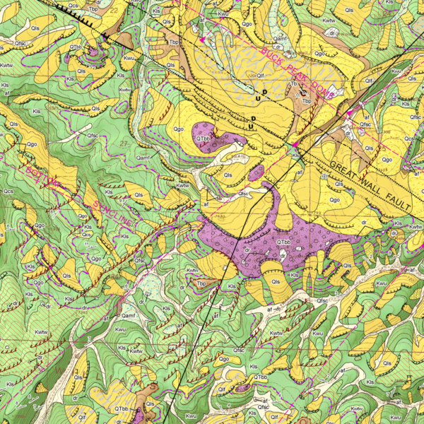 OF-15-01 Geologic Map of the Breeze Mountain Quadrangle, Moffat and Routt Counties, Colorado (detail)