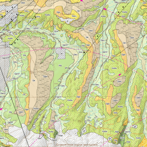 OF-15-02 Geologic Map of the Castor Gulch Quadrangle, Moffat County, Colorado (detail)