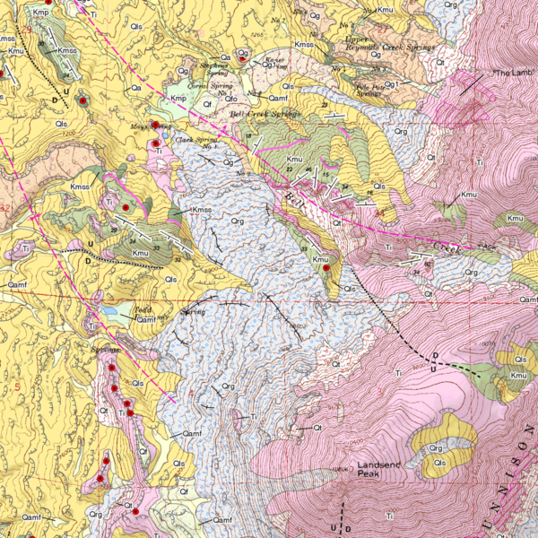 OF-15-07 Geologic Map of the Paonia Quadrangle, Delta County, Colorado (detail)