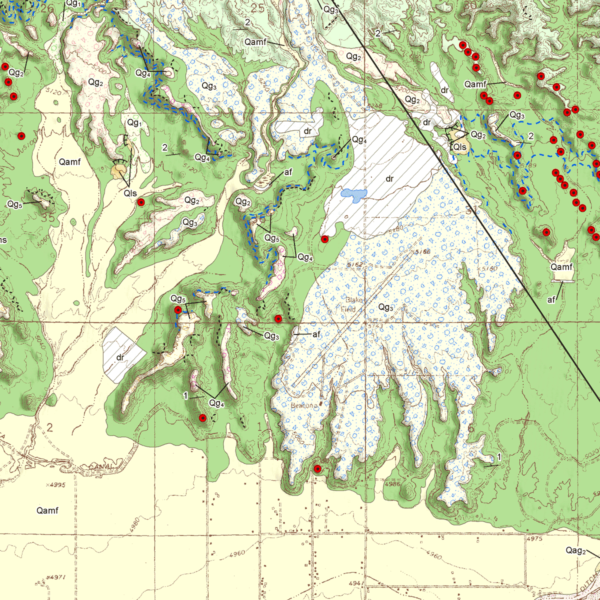 OF-15-09 Geologic Map of the North Delta Quadrangle, Delta County, Colorado (detail)