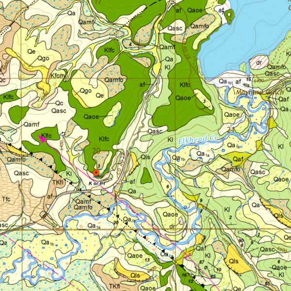 OF-16-07 Geologic Map of the Ralph White Lake Quadrangle, Moffat and Routt Counties, Colorado (detail)