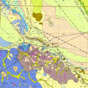OF-17-04 Geologic Map of the Hartsel Quadrangle, Park County, Colorado (detail)