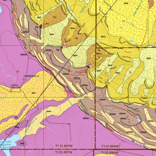 OF-18-03 Geologic Map of the Lands End Quadrangle, Mesa County, Colorado (detail)