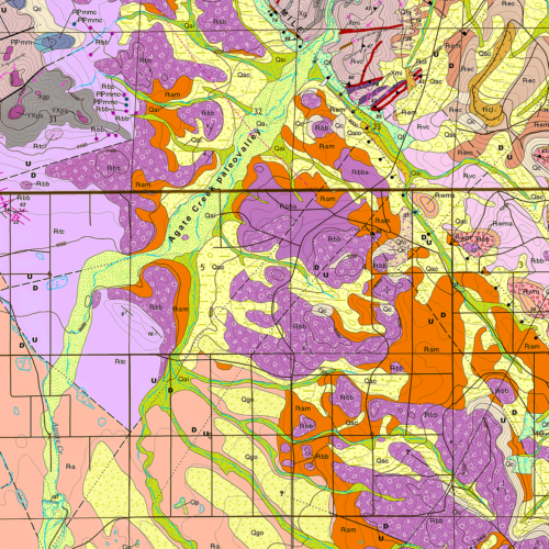 OF-18-05 Geologic Map of the Antero Reservoir NE Quadrangle, Park County, Colorado (detail)