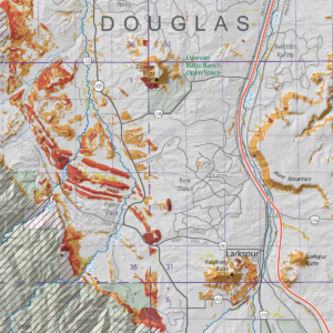 OF-18-07 Landslide Inventory and Susceptibility for Douglas County, Colorado (detail)
