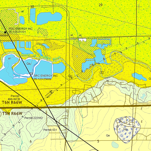 OF-20-03 Geologic Map of the Bracewell Quadrangle, Weld County, Colorado (detail)