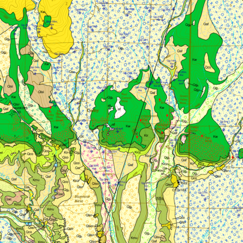 OF-20-04 Geologic Map of the Cedaredge Quadrangle, Delta County, Colorado (detail)