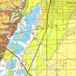 OF-22-02 Geologic Map of the Brighton Quadrangle, Adams County, Colorado (detail)