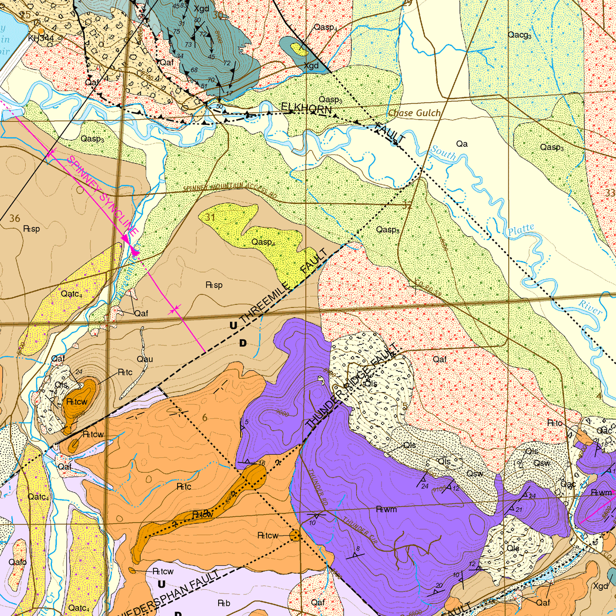 OF-22-07 Geologic Map of the Spinney Mountain Quadrangle