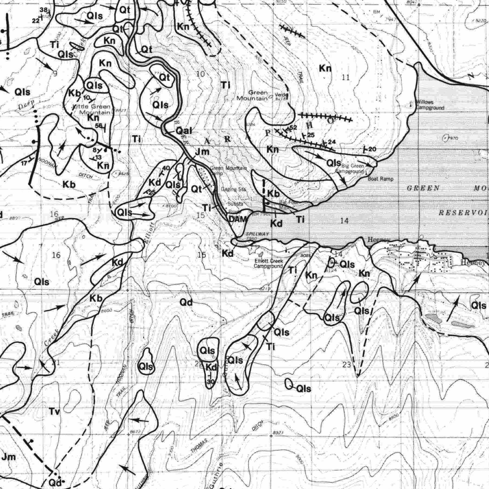 OF8006 Geology for LandUse Planning in the Green Mountain Reservoir