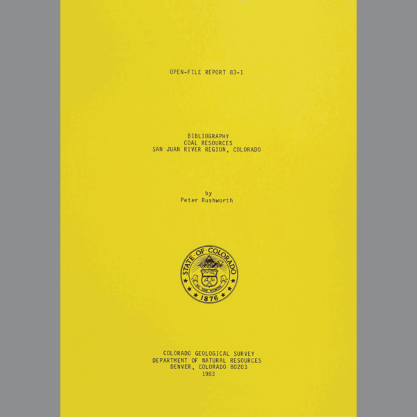 OF-83-01 Bibliography of Coal Resources, San Juan River Coal Region, Colorado