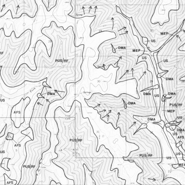 OF-86-03 Surficial-Geologic and Slope Stability Study of the Douglas Pass Region, Colorado: Geologic Hazards Maps (Folio 2) (detail)