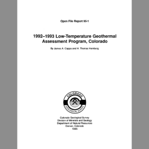 OF-95-01 1992-1993 Low Temperature Geothermal Assessment Program, Colorado
