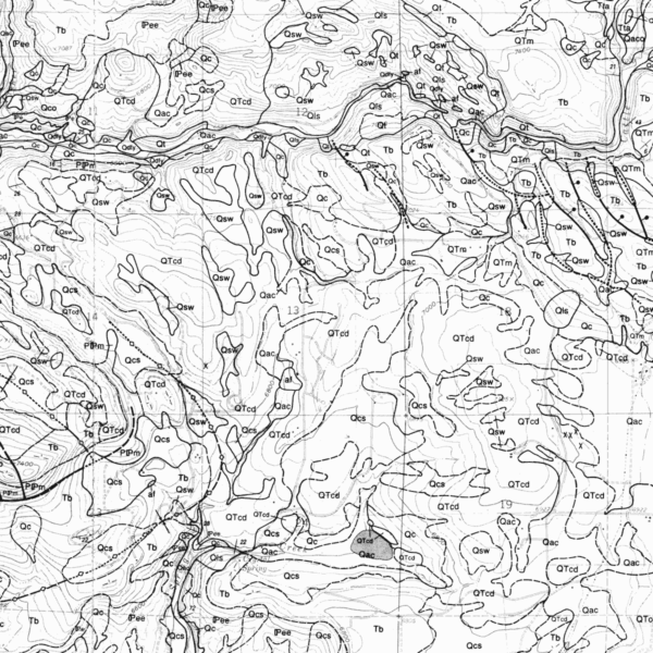 OF-97-03 Geologic Map of the Carbondale Quadrangle, Garfield County, Colorado (detail)