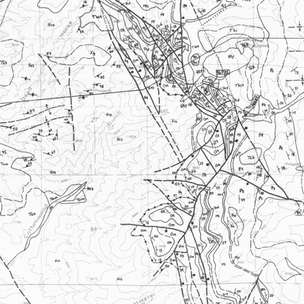 OF-97-06 Geologic Map of the Salida East Quadrangle, Chaffee and Fremont Counties, Colorado (detail)