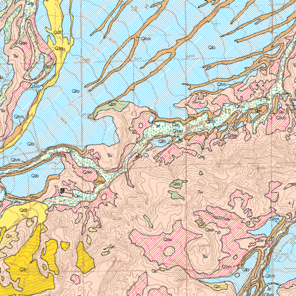 OF-99-05 Geologic Map of the Hunter Mesa Quadrangle, Garfield County, Colorado (detail)