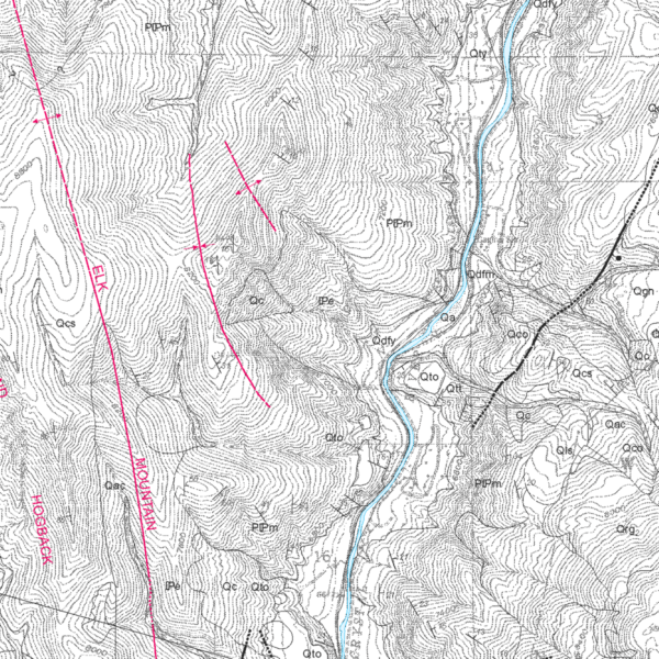 OF-99-07 Geologic Map of the Mt. Sopris Quadrangle, Garfield and Pitkin Counties, Colorado (detail)