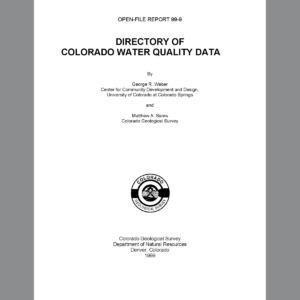 OF-99-09 Directory of Colorado Water Quality Data