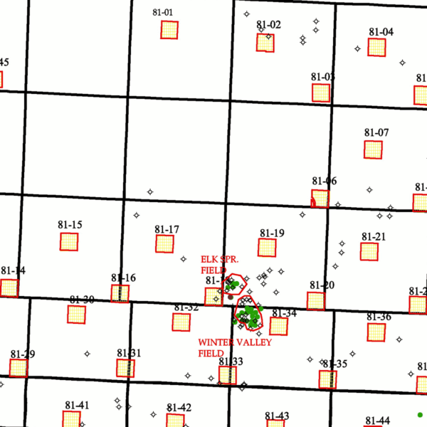 OF-99-12 Evaluation of Mineral and Mineral Fuel Potential of SW Moffat County State Mineral Lands Administered by the Colorado State Land Board (detail)
