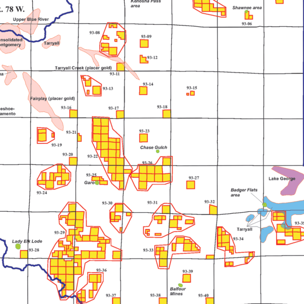 OF-99-15 Evaluation of Mineral and Mineral Fuel Potential of Park County State Mineral Lands Administered by the Colorado State Land Board (detail)