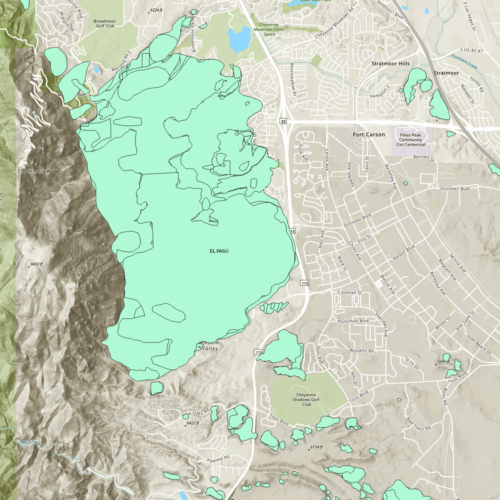 ON-006-11 Landslide Inventory Map of El Paso County, Colorado (Map) (detail)