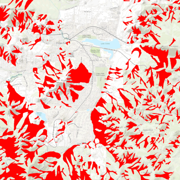 ON-006-12 Debris-flow Susceptibility Map of Select Colorado Counties (Map) (detail)