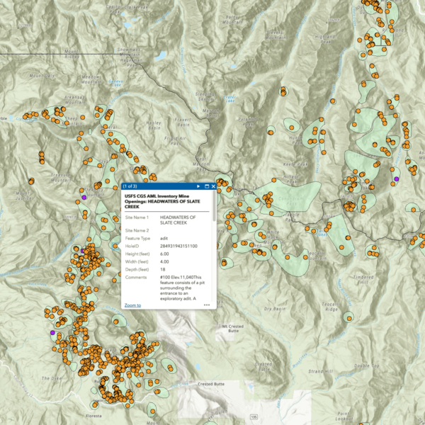 ON-008-04 U.S. Forest Service Abandoned Mine Land Inventory Project – Colorado (detail)
