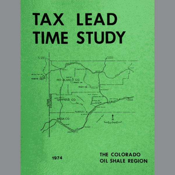 OS-03 Tax Lead Time Study for the Oil Shale Region -- Fiscal Alternative for Rapidly Growing Communities