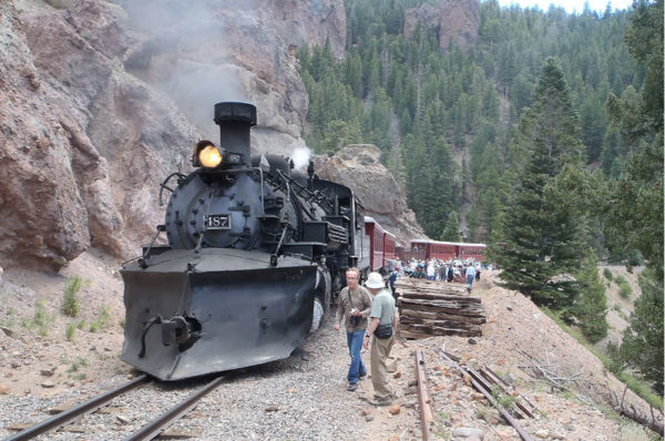 On the Cumbres & Toltec Scenic Railroad Geology Train trip, there will be plenty of opportunities to debark and get close-up views of the fascinating geology along the way. Photo credit: CTSRR.