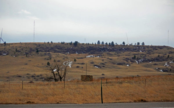 Landslide on the northern edge of Rocky Flats above Coal Creek at the intersection of Hwy 128 and Hwy 93, Boulder County, Colorado, May 2019. Photo Credit: Kassandra Lindsey for the CGS.