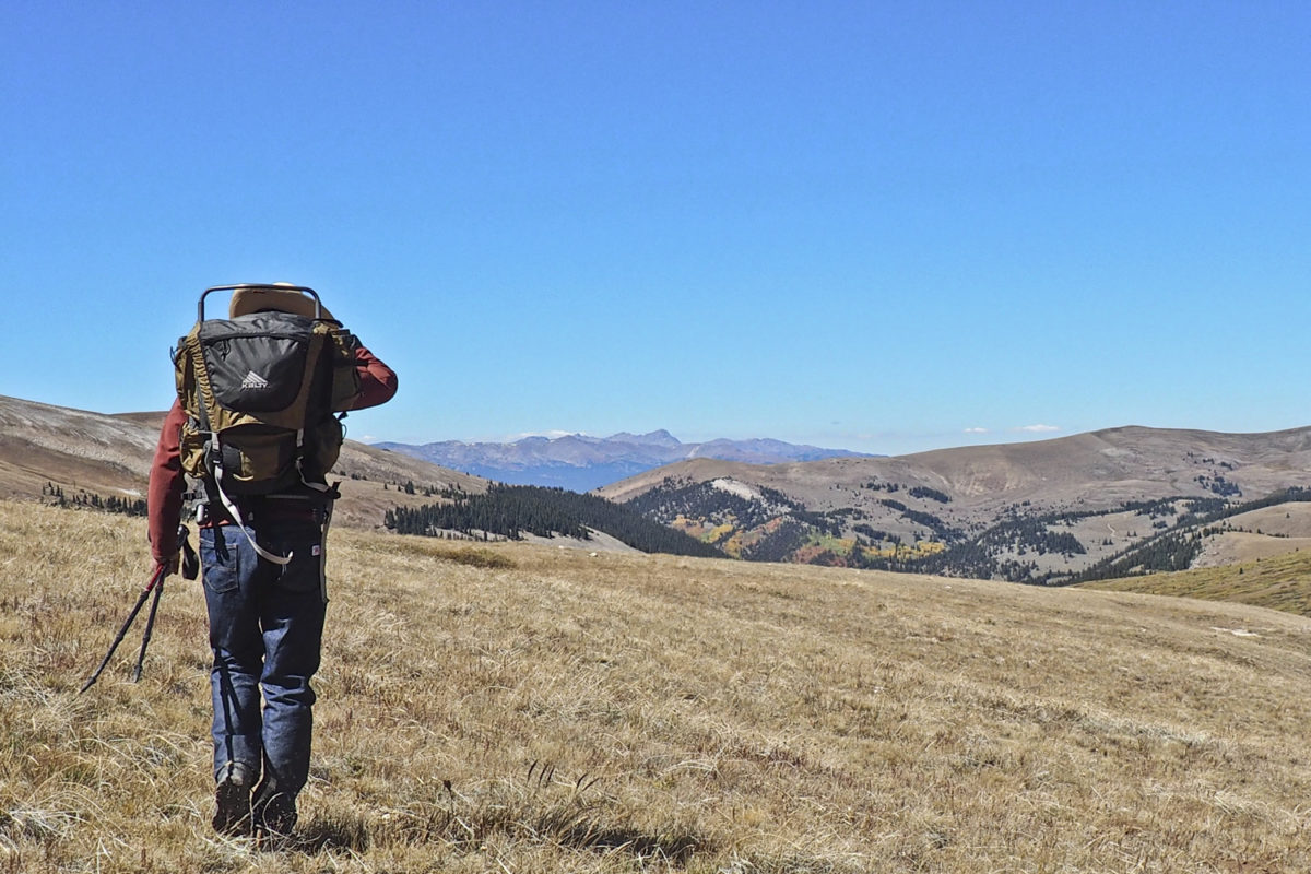 Fully prepped for fieldwork in the Hartsel quadrangle, South Park, Colorado, September 2016. Photo credit: Peter Barkmann for the CGS
