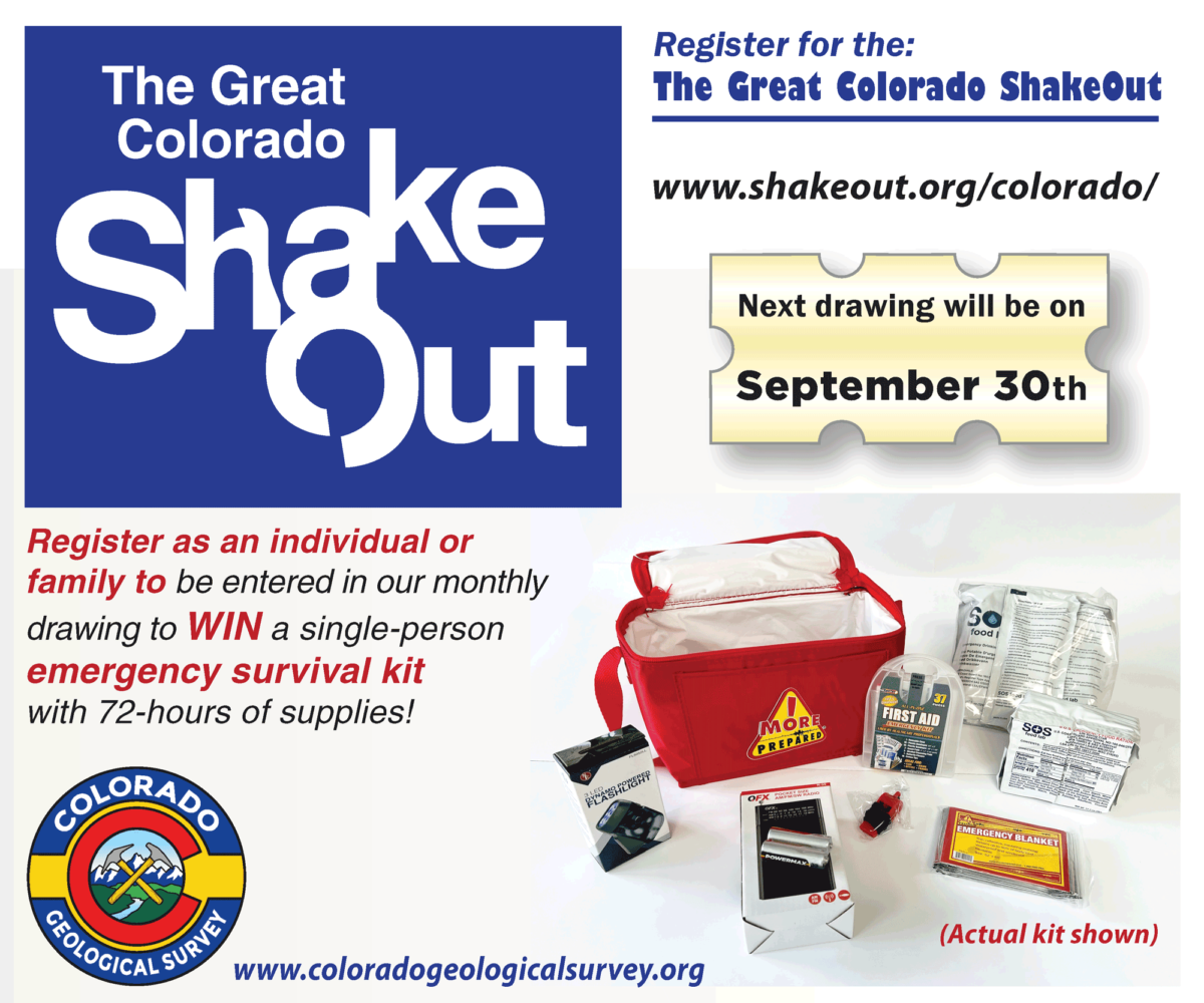 Great Colorado ShakeOut contest illustration.