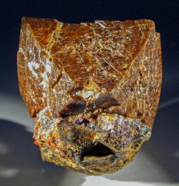 Zircon crystal on matrix, 26 x 21 x 20 mm., N. Cheyenne Cañon area, El Paso County, Colorado. Photo credit: Kelly Nash.